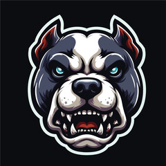 mascot pitbull logo gaming