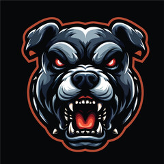 mascot pitbull logo gaming