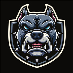 mascot pitbull logo gaming
