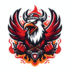 mascot eagle logo gaming