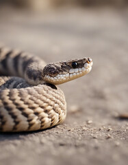 Fototapeta premium rattlesnake, isolated white background 