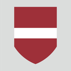 Latvia Flag in Shield Shape Frame