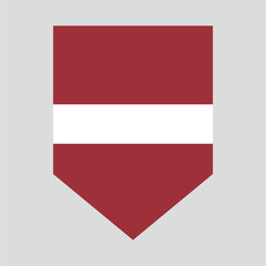 Latvia Flag in Shield Shape Frame