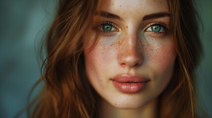 portrait beautiful woman with natural makeup. fashion model with perfect natural makeup, skin and natural makeup