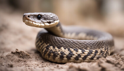 Obraz premium rattlesnake, isolated white background 