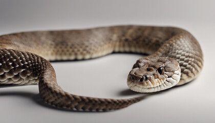 Obraz premium rattlesnake, isolated white background 