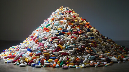 Mountain of Colorful Pills