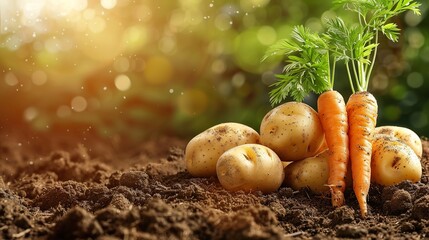 Potato and carrot vegetables