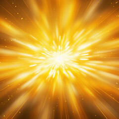 Obraz premium golden star burst, abstract golden yellow light sunburst ray background 