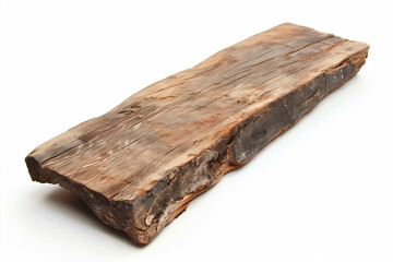 Old Wooden Plank on white  background