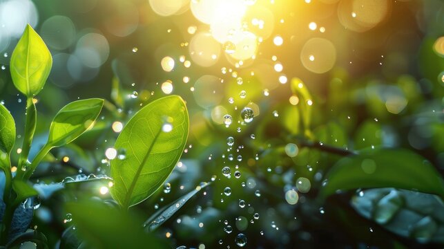 On a bright sunny day picture O2 molecules bubbling amongst vibrant green leaves of seedlings tirelessly working to reduce the production of carbon dioxide and greenhouse gases from a fuel 