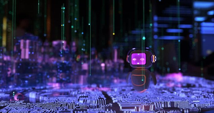 Desktop Chatbot Assisting Business Professionals in Meeting Room
