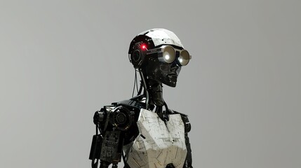 Humanoid robot with plate