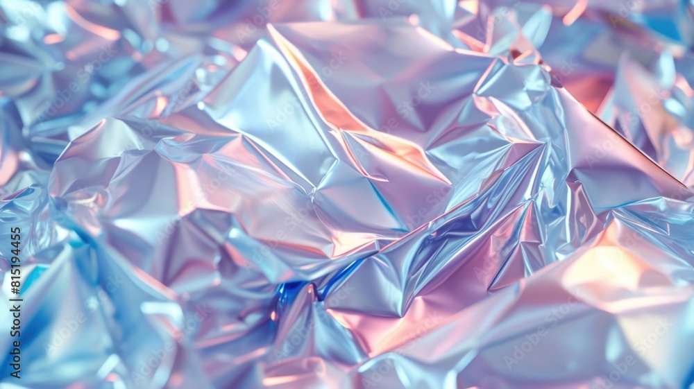 Poster the silver fabric abstract picture in form of the brightly reflecting wave that seems like liquid ye