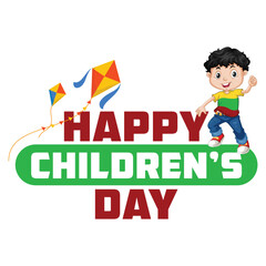 premium happy children's day vector template