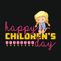 premium happy children's day vector template
