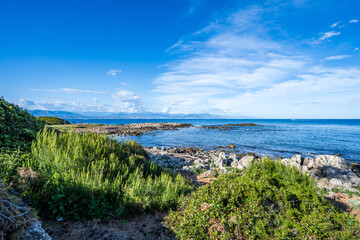 Side view near Antibes from the beach