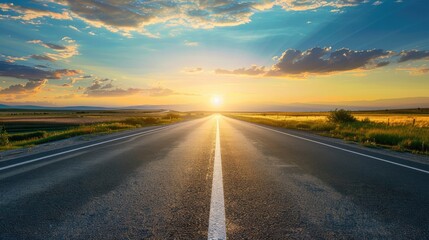 highway stretching into the distance, symbolizing the endless possibilities of the open road.