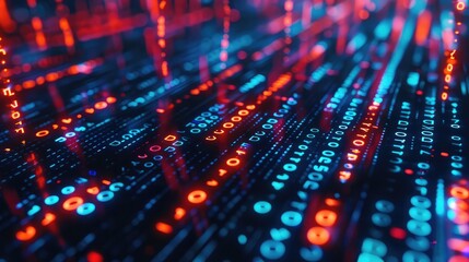 Abstract binary code backdrop, suitable for cybersecurity firms and digital encryption solutions.