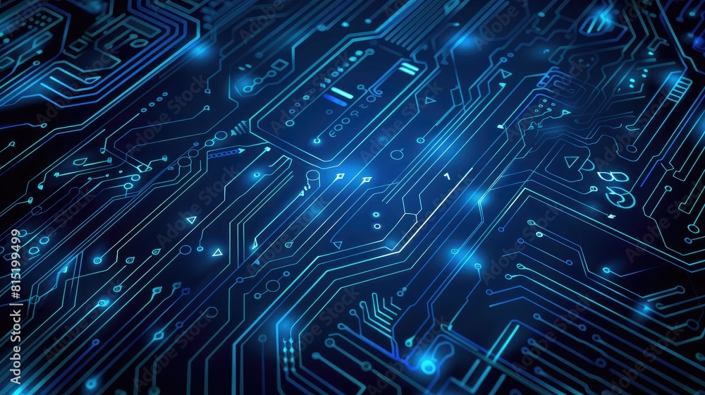 Poster digital circuit board pattern background, perfect for tech startups and innovation-driven presentati