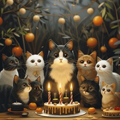 Cake, cats, and celebrations: purr-fect!
