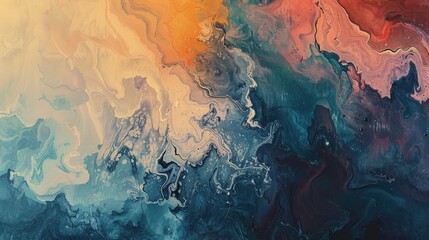 Fototapeta premium Surreal abstract painting texture, perfect for avant-garde art exhibitions and creative agency branding.