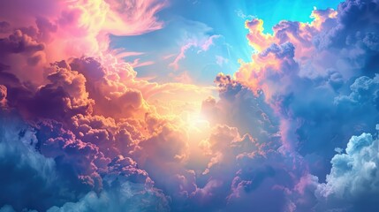 Surreal dreamlike cloudscape, suitable for mindfulness apps and spiritual wellness promotions.