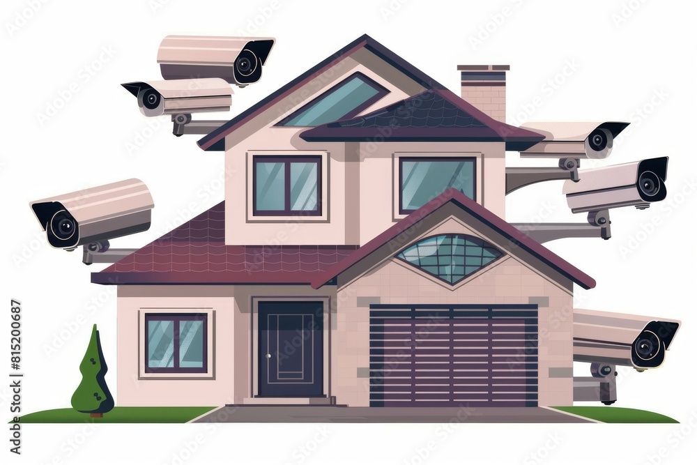 Poster uninterrupted connections in home security systems allow for comprehensive surveillance, managed thr