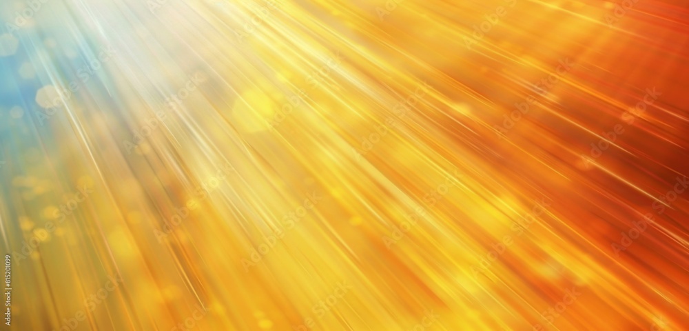 Poster abstract orange and yellow background with blurred sun rays, soft glow effect generative ai