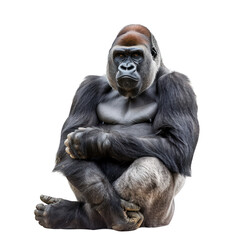 Fototapeta premium Gorilla isolated on transparent background