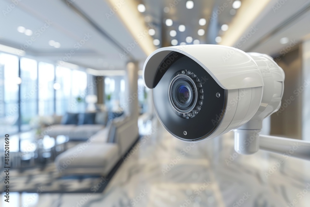 Poster advanced security cameras integrated into smart homes with wi-fi expansion and user-friendly remote 