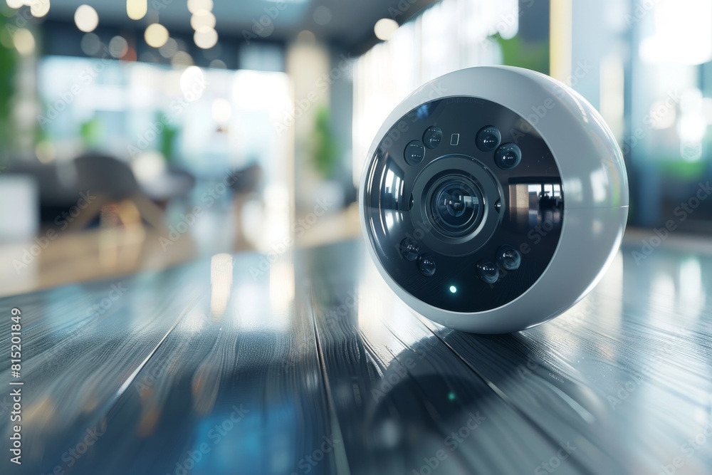 Poster advanced security cameras in smart homes offer enhanced safety and protection with user-friendly rem