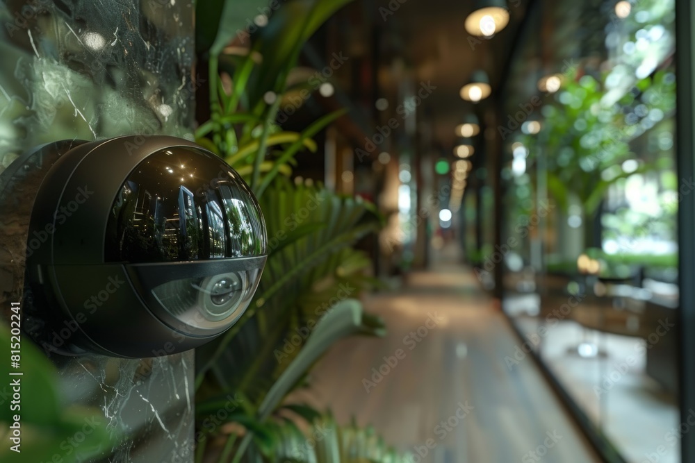 Poster advanced security cameras in smart homes provide enhanced safety through user-friendly remote admini