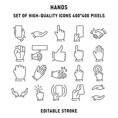 human hand in different situations