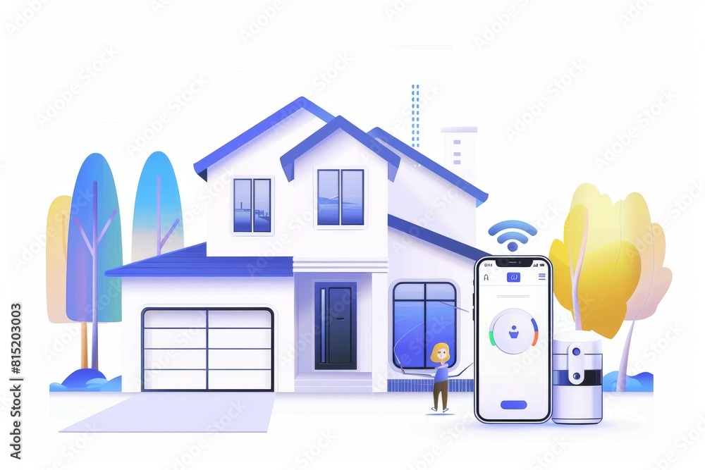 Poster advanced security cameras in smart homes provide comprehensive safety through user-friendly remote a