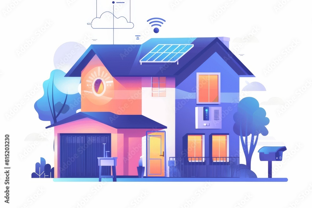 Aufkleber enhancing smart home safety with user-friendly remote administration and wi-fi expansion through adv