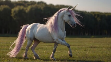 Glorious White Unicorn with Celestial Beauty