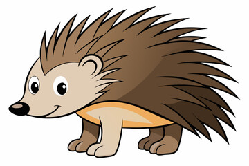 porcupine cartoon vector illustration