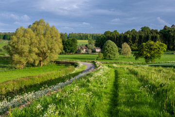 evening walk in the cotwolds