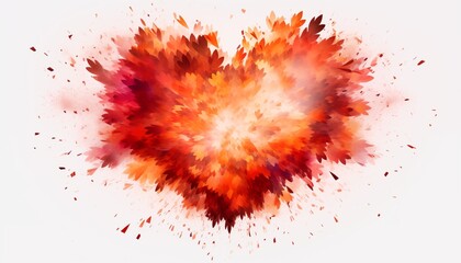 heart with fire, explosion