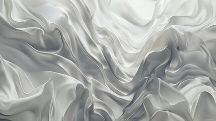 Fototapeta premium Elegant White and Gray Abstract Silk Texture - Corporate Wallpaper