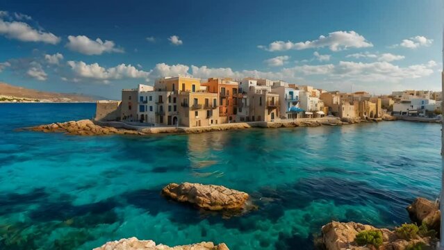 Stunning City of Rethymno, Crete island Greece