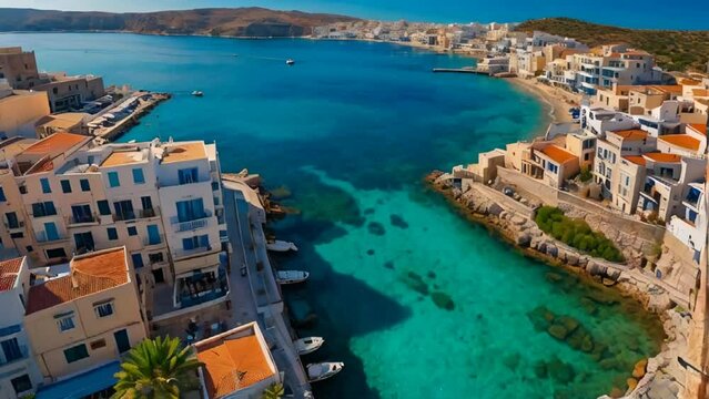 Stunning City of Rethymno, Crete island Greece