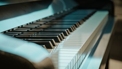 piano keyboard concepts backgrounds. 3d rendering