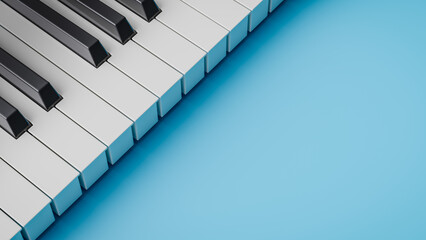 piano keyboard concepts backgrounds. 3d rendering © AddMeshCube