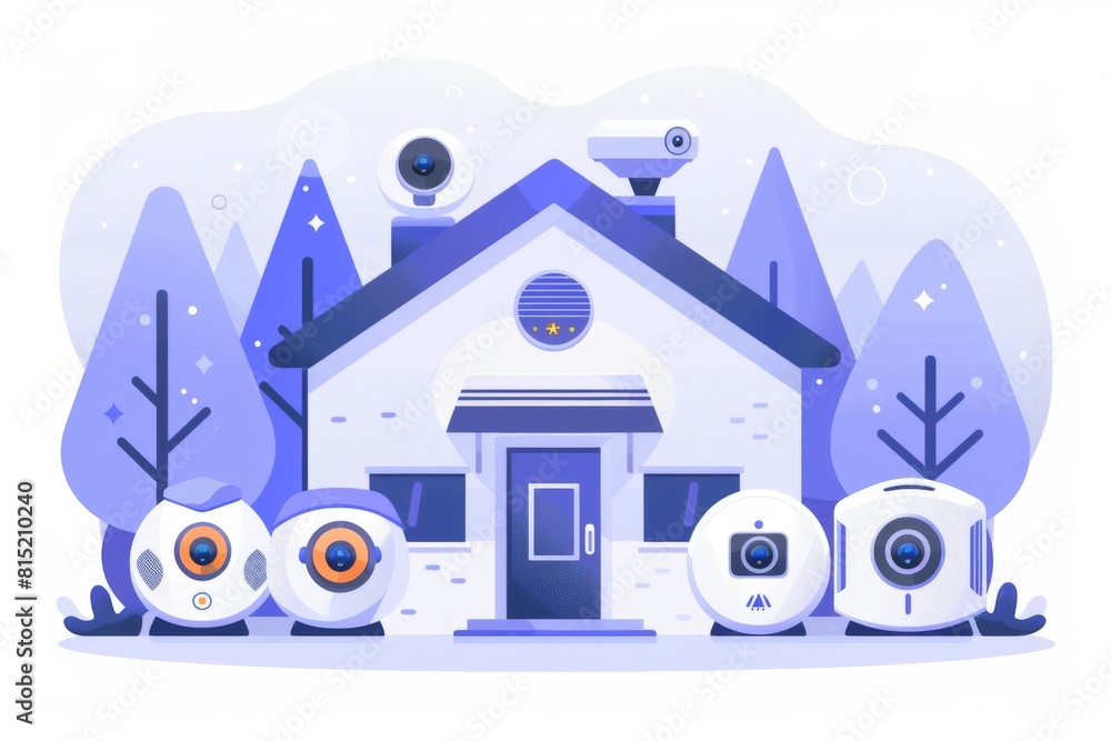 Poster Detect environmental risks through smart home technology integrating digital security with immediate alert systems and administration controls.