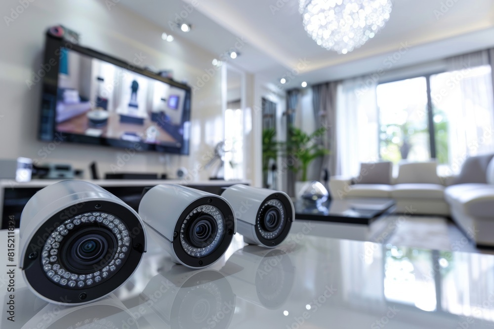 Poster protectively managing crises through real estate alarms activated by voice, the system includes came