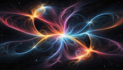 abstract background with glowing stars