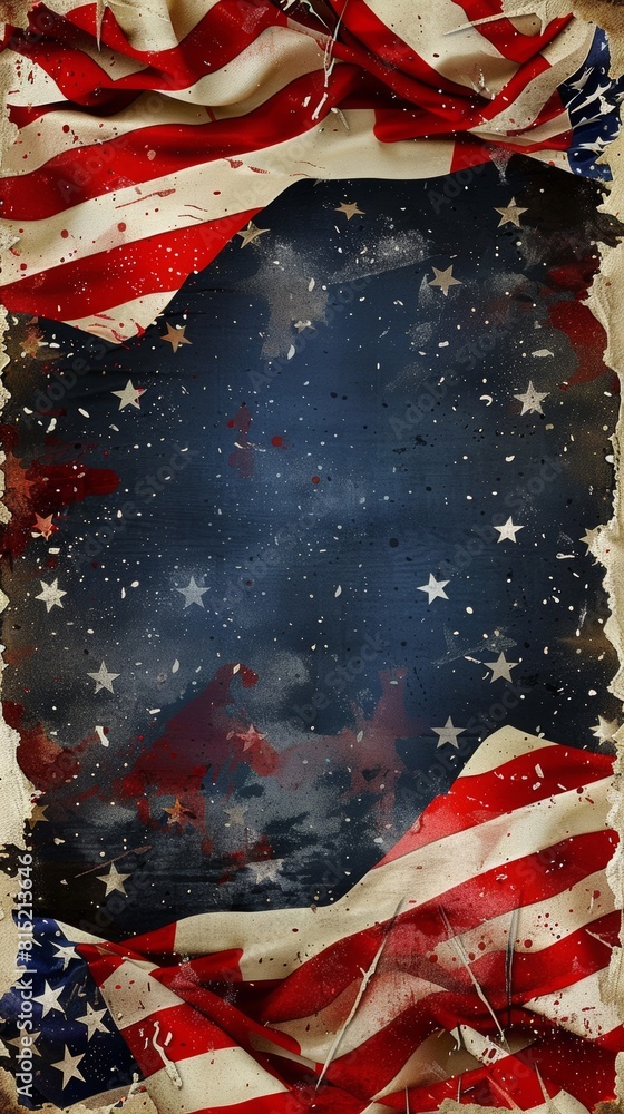 Wall mural Independence Day Background with Copy Space for Text.