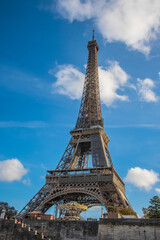 Fototapeta premium The Eiffel Tower : a Famous Iron Sculpture, Symbol of Paris